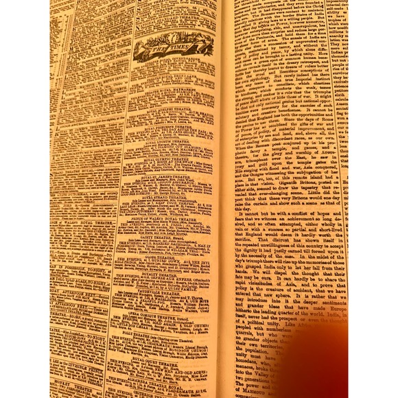 Antique London Times Bound Book January 1, 1877 to March 31, 1877 - Picture 15 of 15